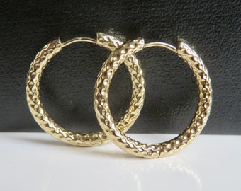 Earrings rather LARGE RINGS thick and hammered 2.6 centimeters Stainless steel GOLDEN Trendy jewelry Creoles S2
