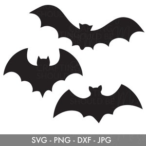 Halloween Bats Pobieralne SVG dla Cricut, Maszyny do cięcia sylwetki | Wycinane z papieru, filcu, Upiorny wieniec nietoperza, Dekoracja na Halloween