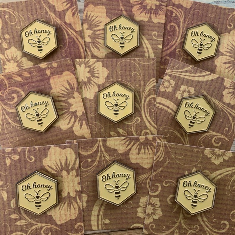 Honey Bee Lapel Pin Oh Honey Soft Enamel Pin Bee Enamel Pin