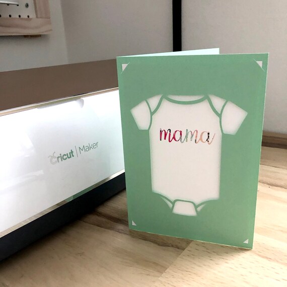 Download Baby Shower Mama Onesie Card Instant Download Svg Etsy