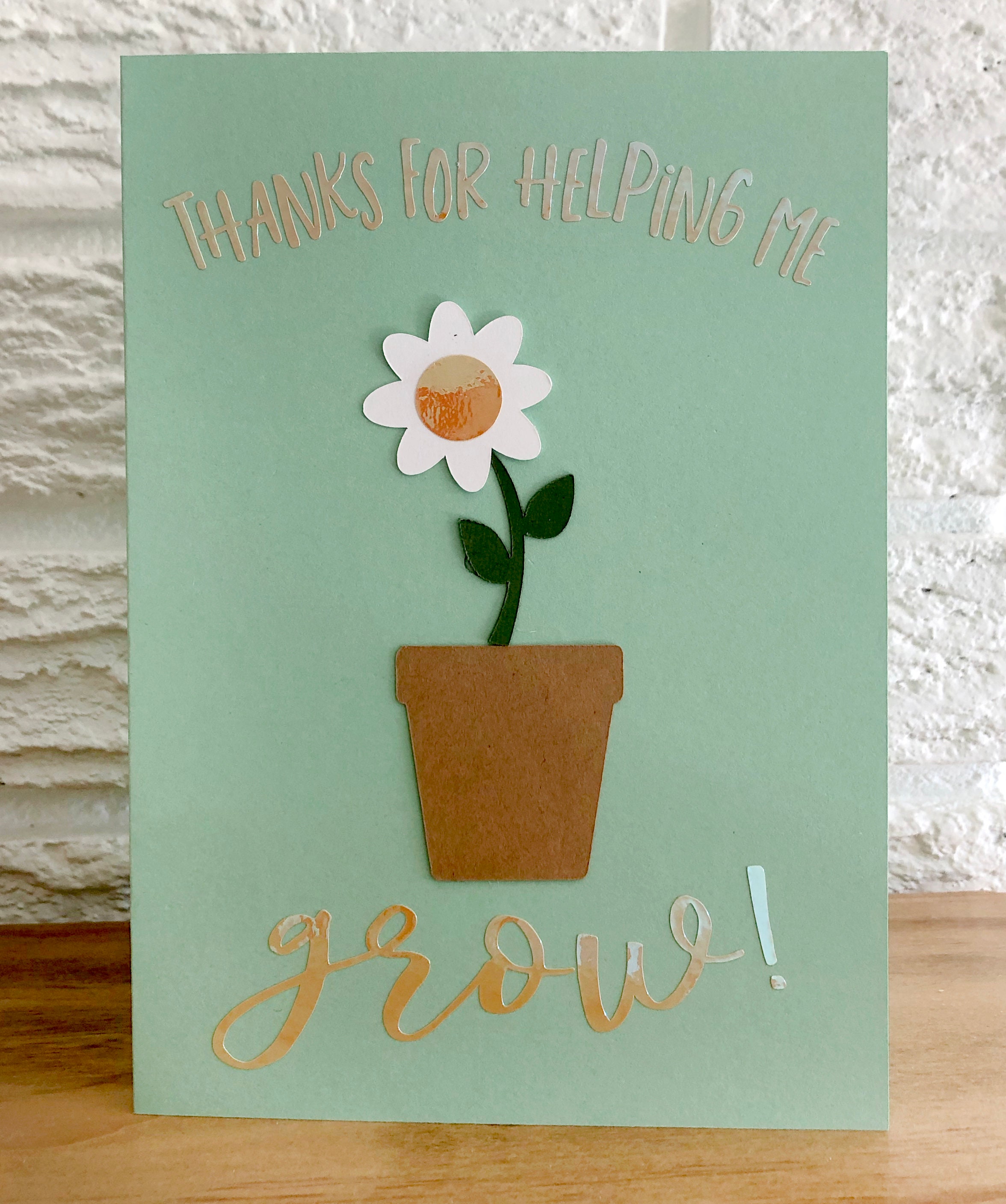 Thank You For Helping Me Grow Card Instant Download SVG Cut Etsy