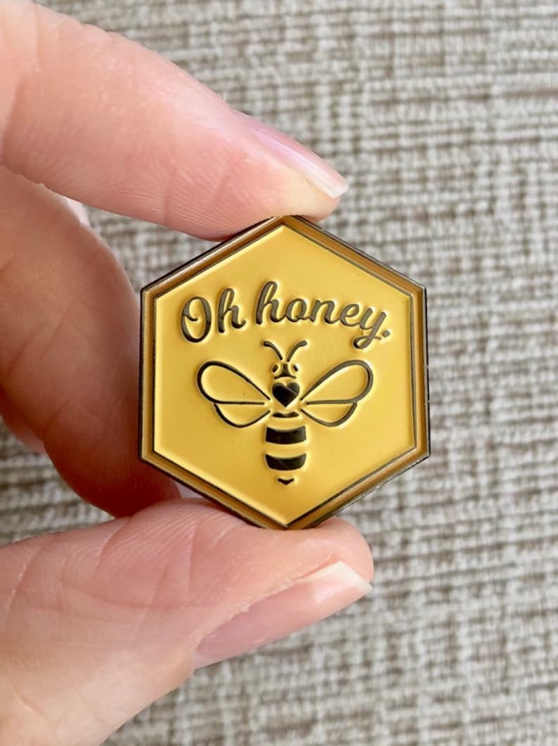 Honey Bee Lapel Pin Oh Honey Soft Enamel Pin Bee Enamel Pin