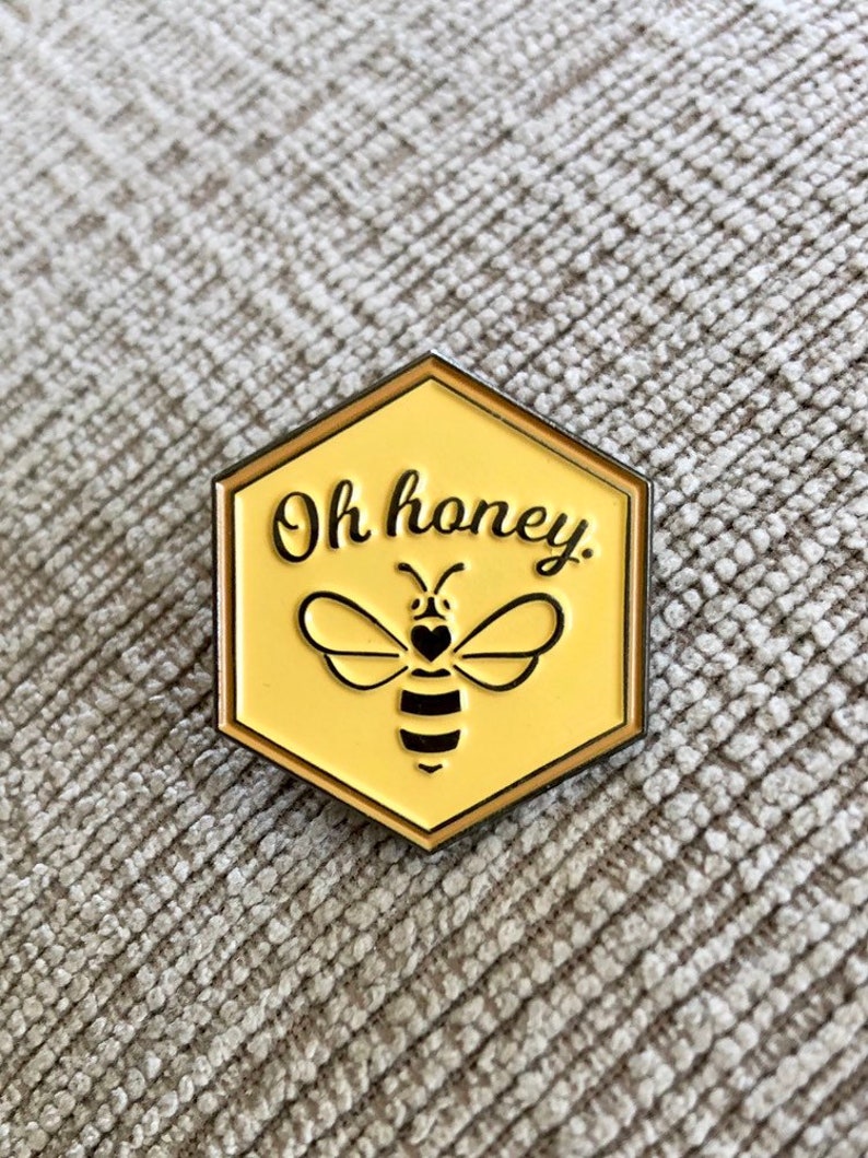 Honey Bee Lapel Pin Oh Honey Soft Enamel Pin Bee Enamel Pin