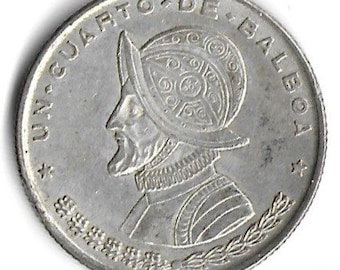 パナマ 1/4 バルボア コイン |バスコ・ヌニェス・デ・バルボア | 1966