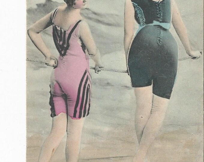 Beautiful Victorian Era Bathing Suit Beauty Postcard Etsy