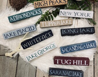 Adirondack - Farmhouse Sign - New York Signs - Adirondack Mountains New York - Cabin Decor - Lake Placid - Whiteface