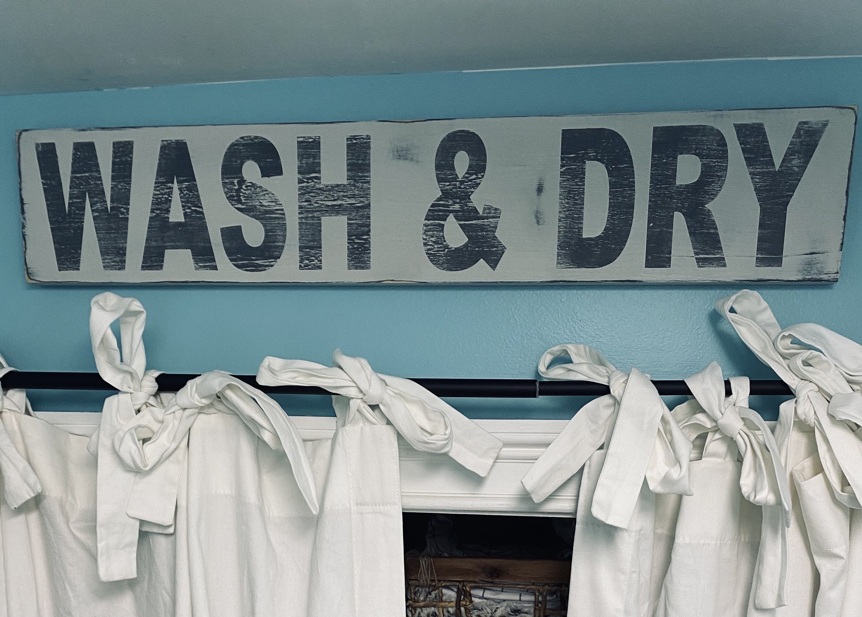 Lavado y secado Letrero de la lavandería Lavandería de la | Etsy