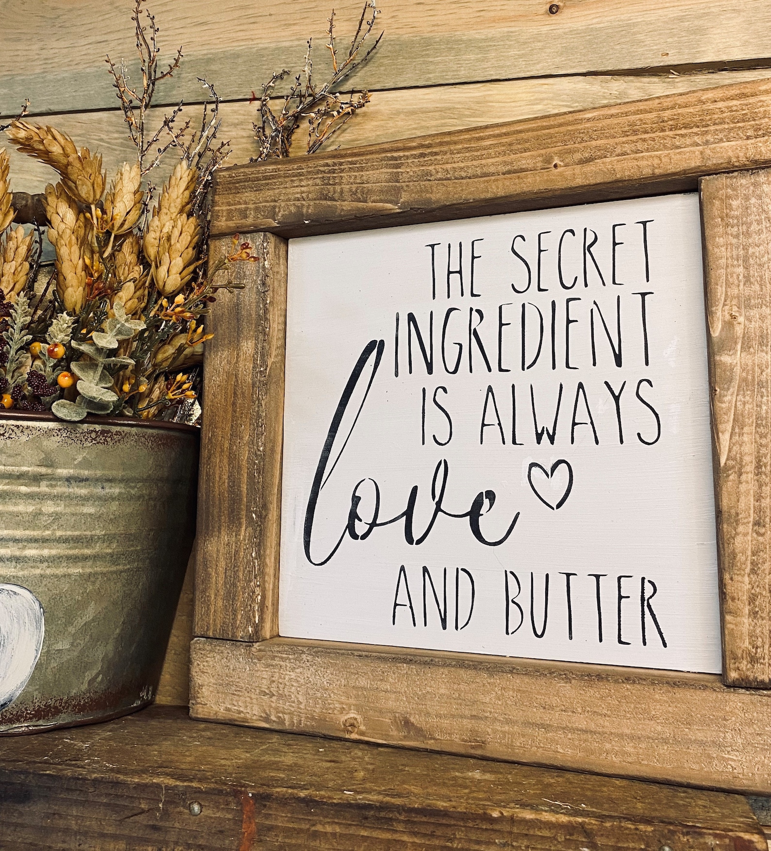 Secret Ingredient is Always Love and Butter Funny Kitchen Etsy