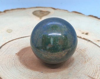Hypersthene Carved Ball Statue Stone