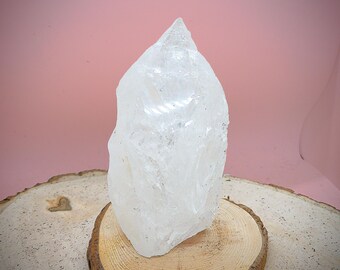 Rainbow Quartz Raw Point Medium Sized Crystal Point Statue