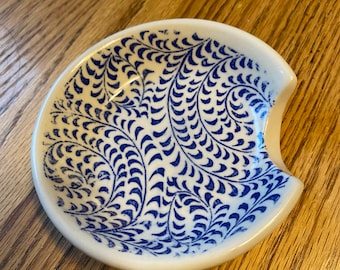 Blue Swirl Spoon Rest