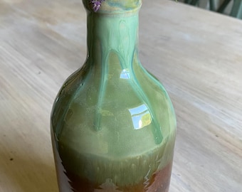 Stoneware Bottle Flower Vase