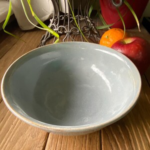 Light Blue Bowl Hand Thrown Stoneware Medium