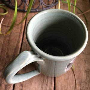 Owl Mug in Green or Cream Stoneware image 5
