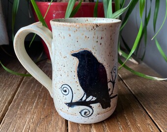 Speckled Crow Mug Stoneware Hand thrown