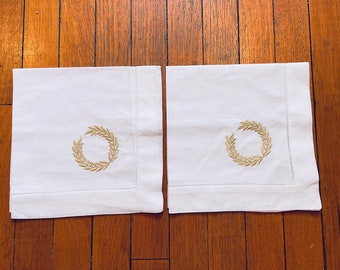 2 Large Linen Napkins