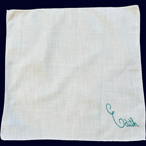 Vintage Ladies Handkerchief Monogrammed “Edith” - image 1