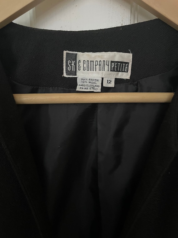 SK & Company Black Jacket Size 12 P - image 3