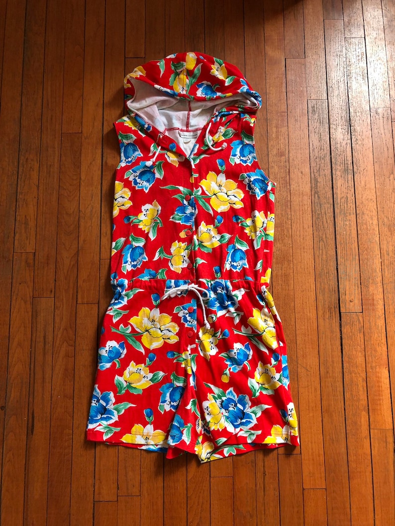 Vintage Floral Adrianne Vittadini Romper Size S