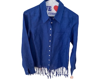 Per Se Blue Blouse Size 8