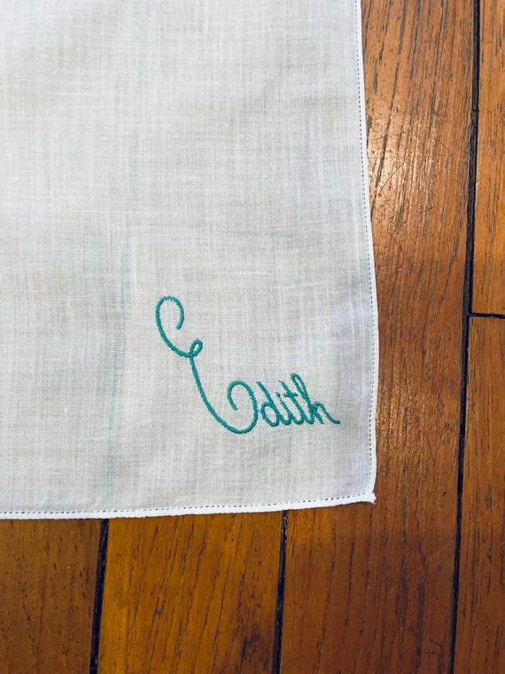 Vintage Ladies Handkerchief Monogrammed “Edith” - image 2