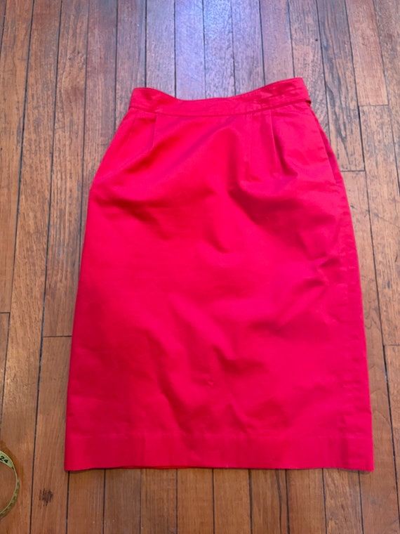 Vintage Red Daniele O by Tahari Skirt. Size 12