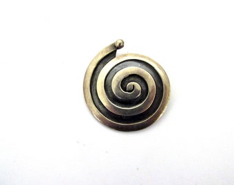 Vintage Mexico Sterling Silver Modernist Brooch (RAR 10)