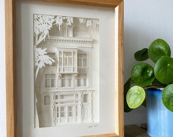 Custom Order: Framed Paper House