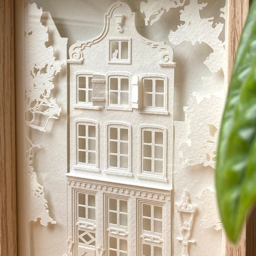 Custom Order Framed Paper House Etsy