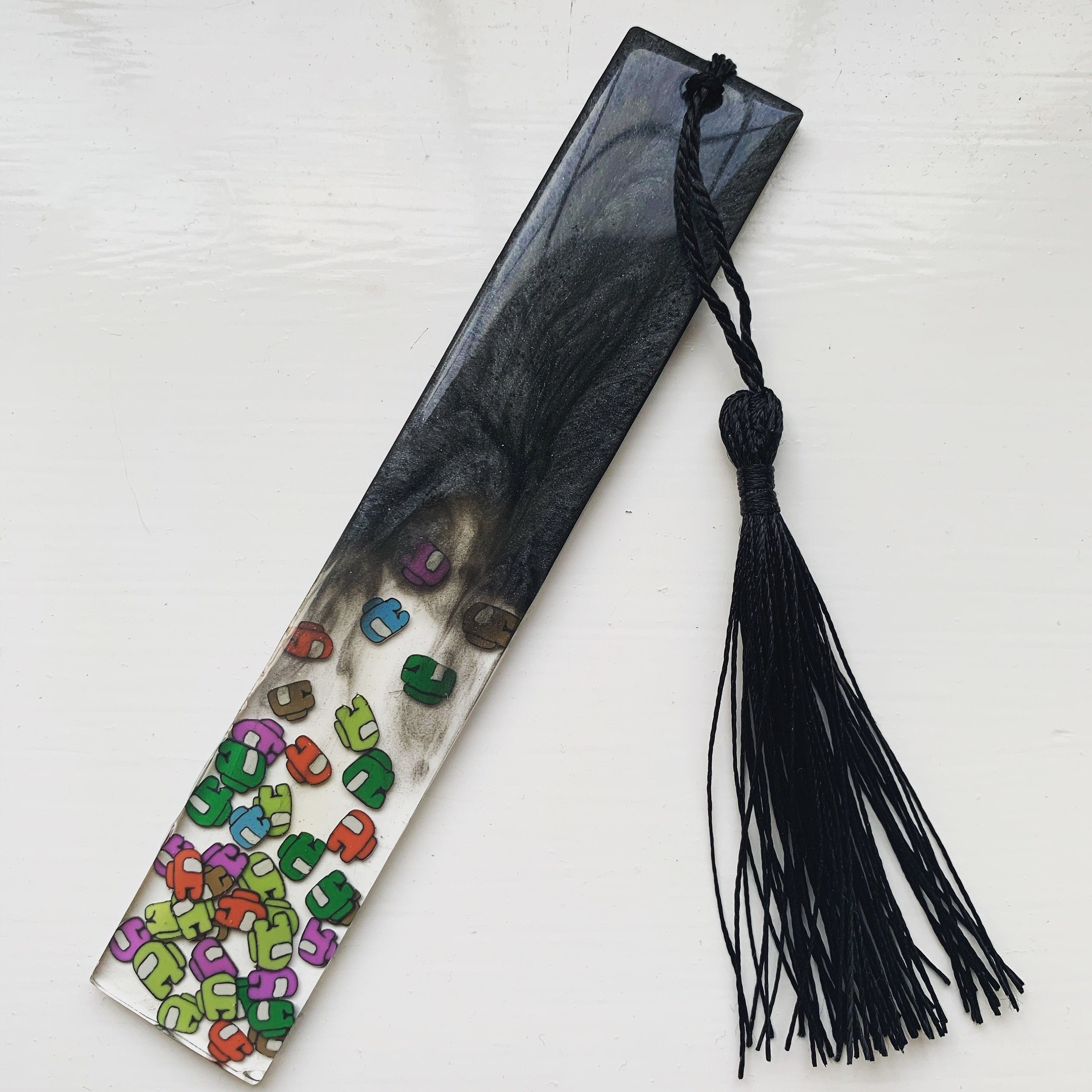 resin bookmark with among us characters etsy