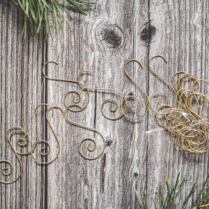 Christmas ornament metal hooks. S-shaped pendant hooks for decoration hanging.