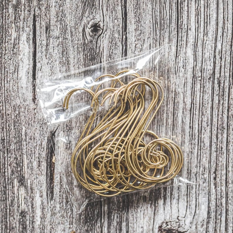 Christmas ornament metal hooks. S-shaped pendant hooks for decoration hanging.