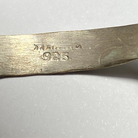 Vintage Sterling Silver Hand Forged Bracelet Stam… - image 4