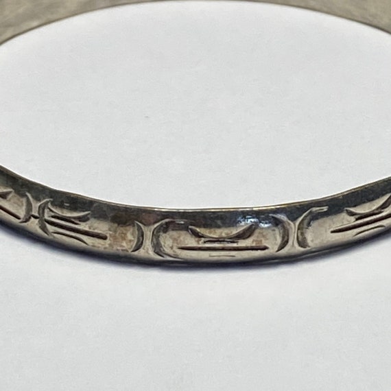 Vintage Sterling Silver Hand Forged Bracelet Stam… - image 6