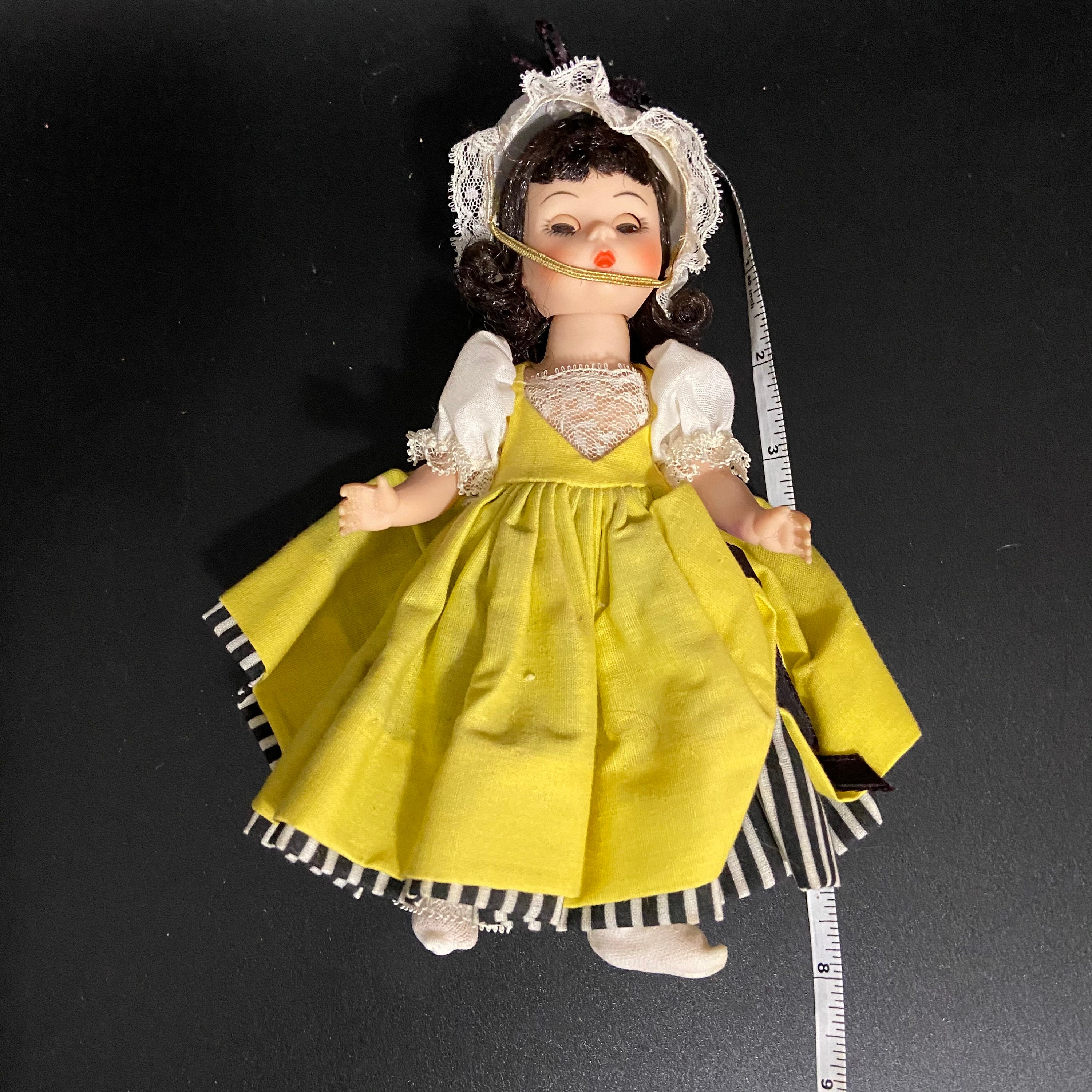 Vintage Madame Alexander Doll French Yellow Black Dress Etsy