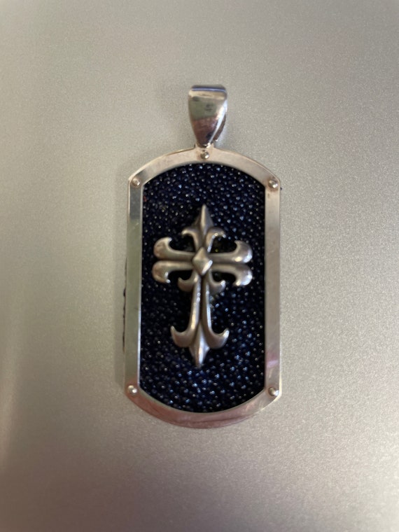 Luxury Stingray Leather and Sterling Silver Cross 