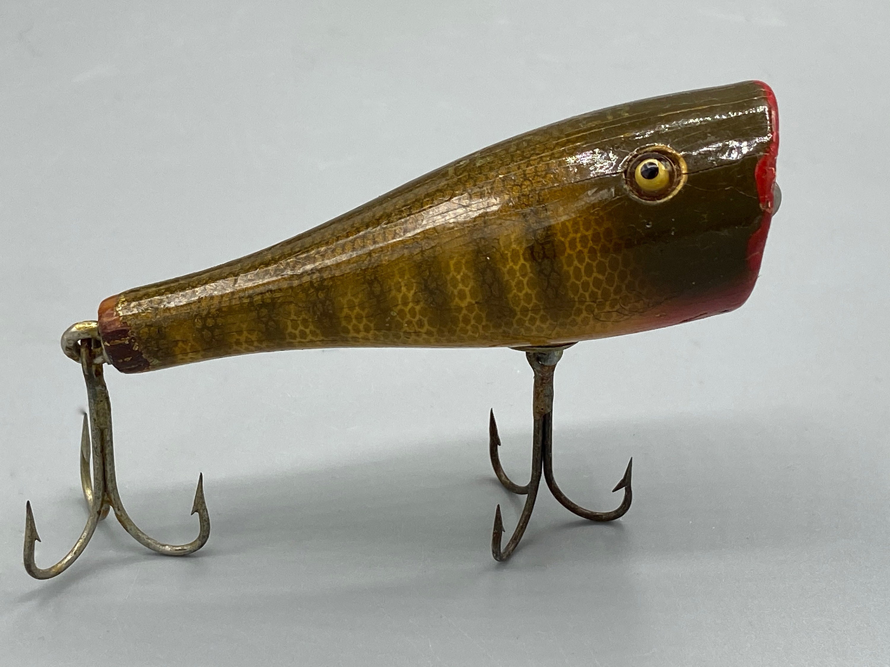 Vintage Creek Chub Large Mouth Plunker With Glass Eyes -  Canada
