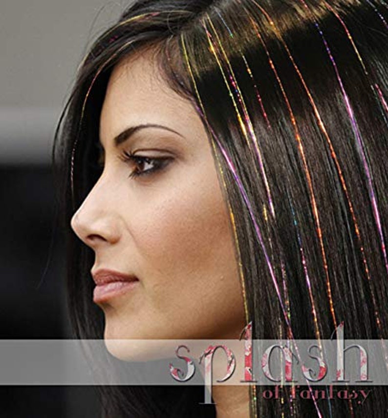 Sparkling Amethyst 40 Hair Tinsel 100 Strands