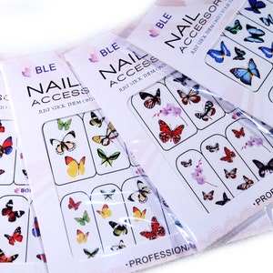 Nail Art Water Transfer - Butterflies x 4