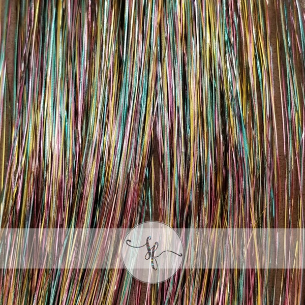 40" Shiny Hair Tinsel 100 Strands - Northern Lights