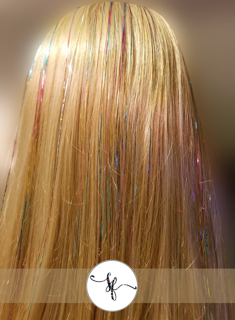 20 OR 40 Hair Tinsel 100 Strands Shiny Rainbow Etsy
