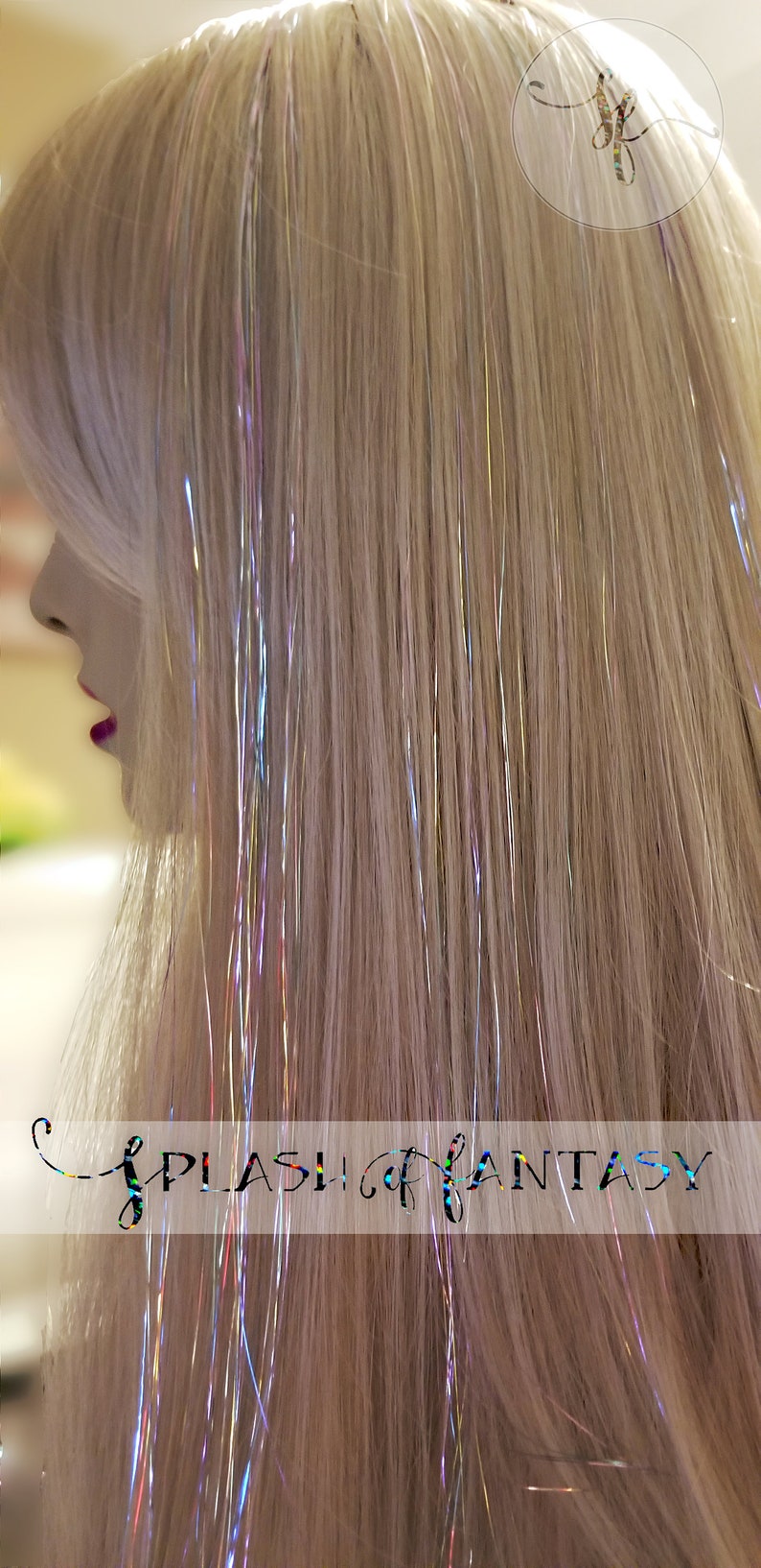 40 Hair Tinsel 100 Strands Shiny Pastel Rainbow Etsy