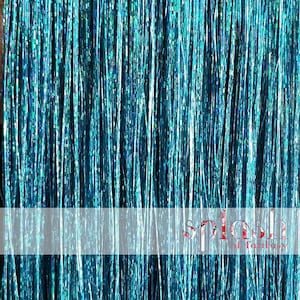 Fairy Hair Tinsel - Sparkling Teal - 100 Strands 40&quot;
