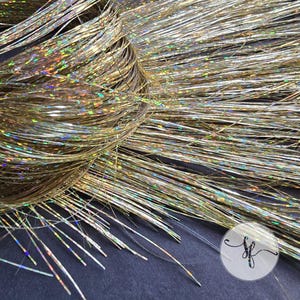 40&quot; Fairy Hair Tinsel - Sparkling Champagne,  100 Strands