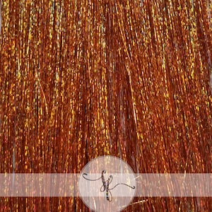40" Hair Tinsel 100 Strands - Sparkling Copper