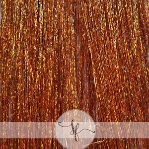 40&quot; Hair Tinsel 100 Strands - Sparkling Copper