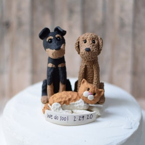 Custom Pet Wedding Cake Topper | pet cake topper,I Do, Too cake topper,  wedding cake topper, dog cake topper, my humans are getting married