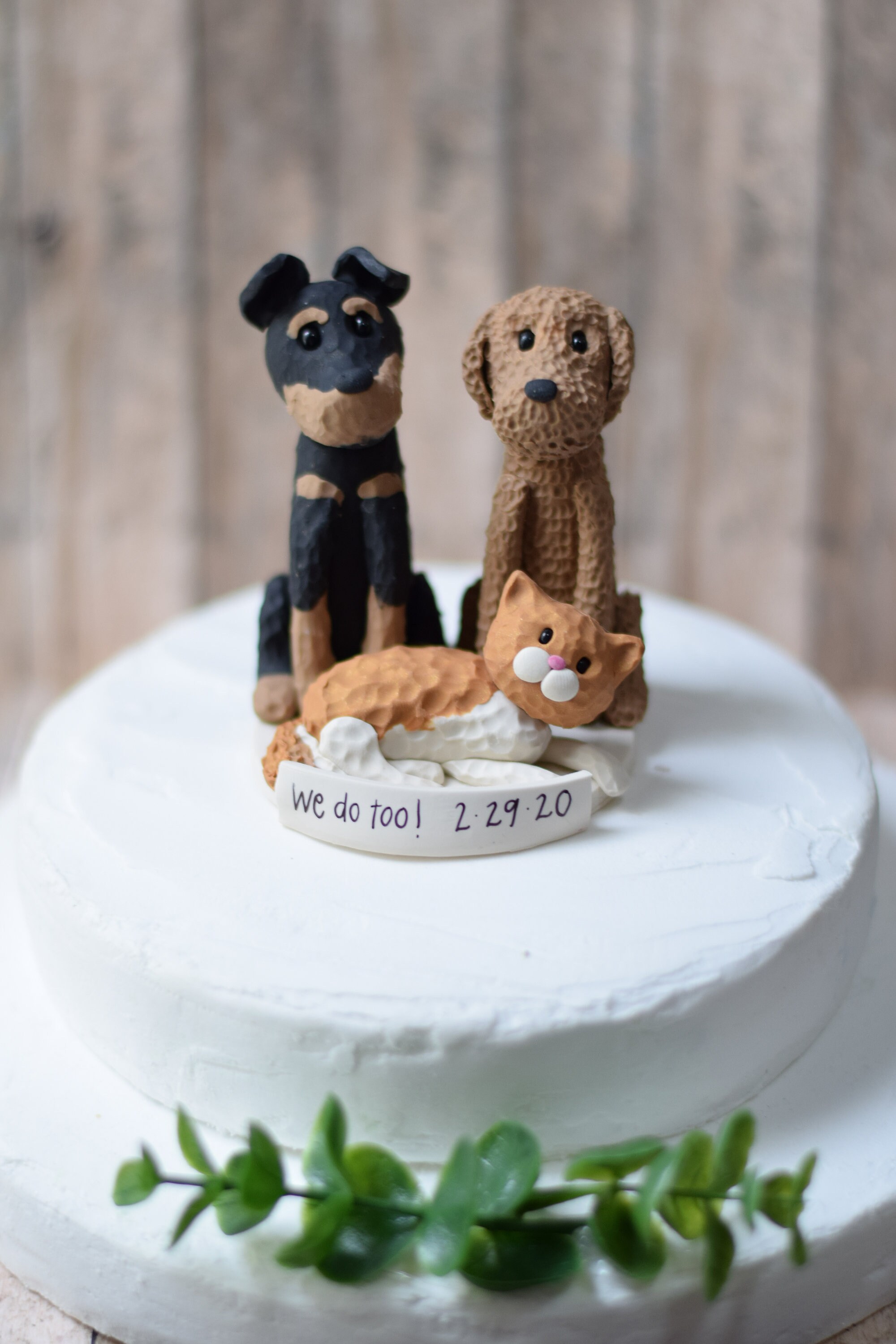 Custom Pet Wedding Cake Topper pet cake topperI Do Too Etsy