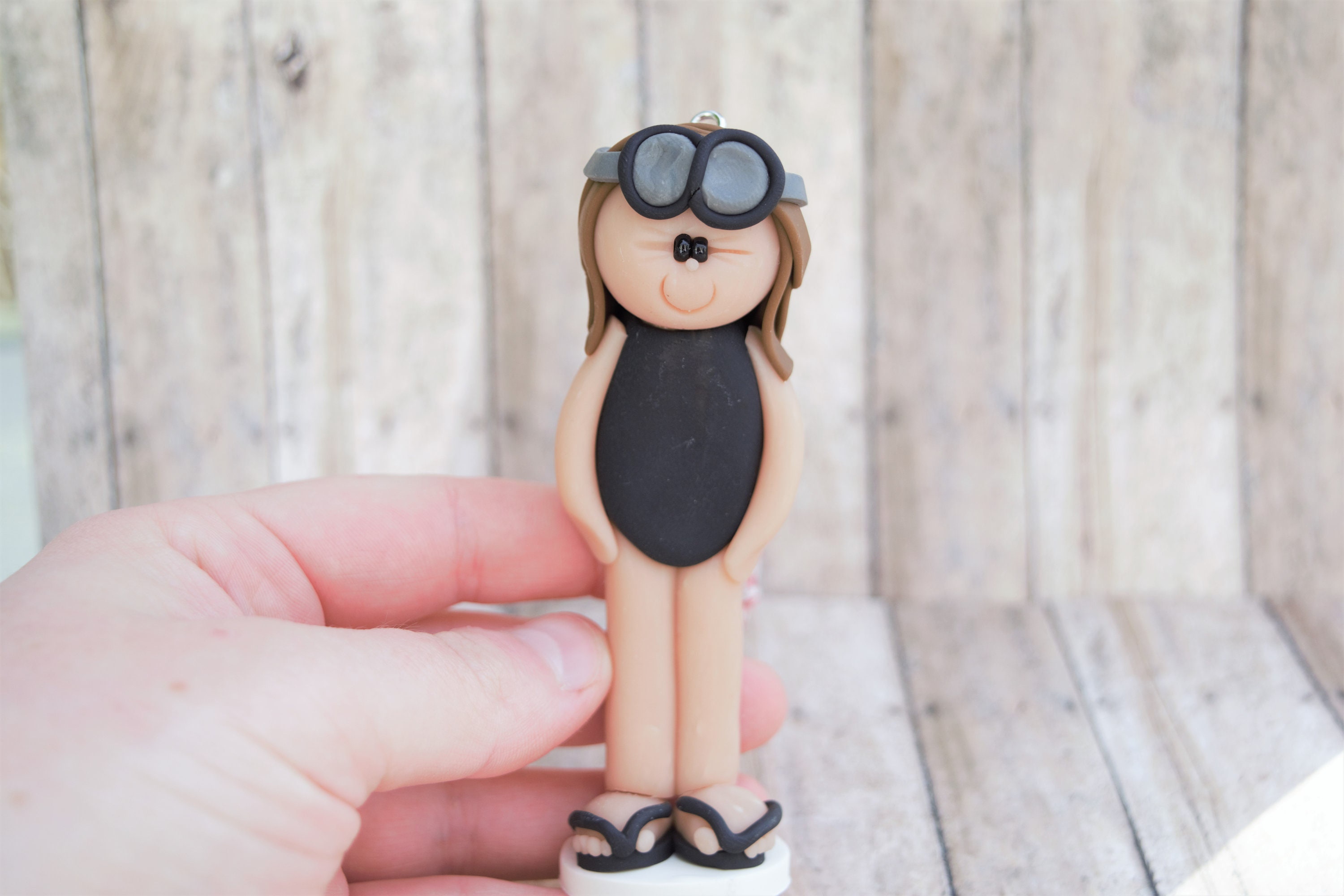 Custom Swimmer Ornament, Cake Topper| swimmer gift, swim lessons gift…