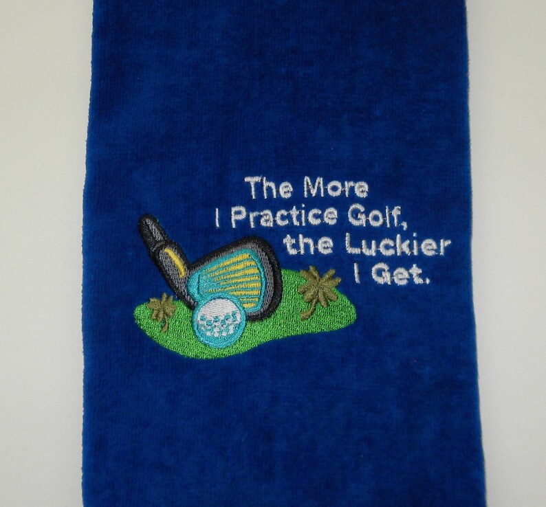 Embroidered Golf Towel Red for Man or Women With Cute Saying Etsy